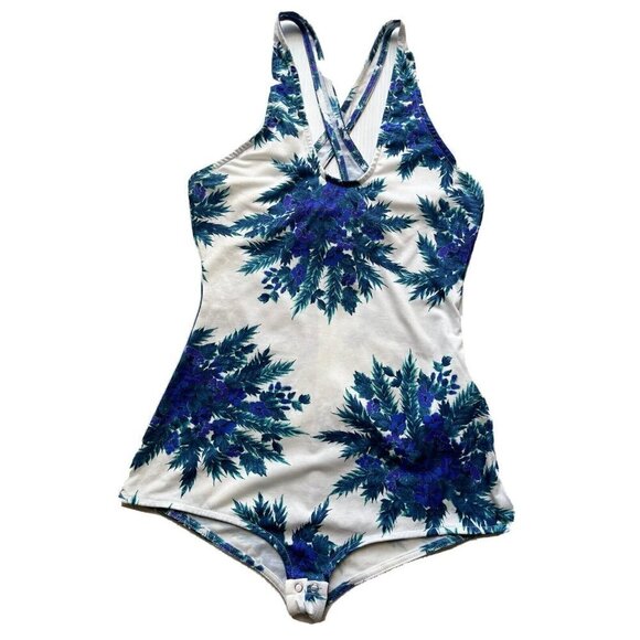 Somedays Lovin Womens Ryder Floral Jersey Cross Back Bodysuit Size S - Picture 9 of 10